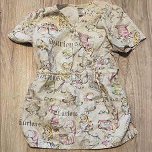 Alice in wonderland scrub top!